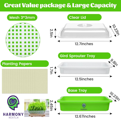 1 Tray + 1/2 lb. of Wheat Berry Sprouting Seeds